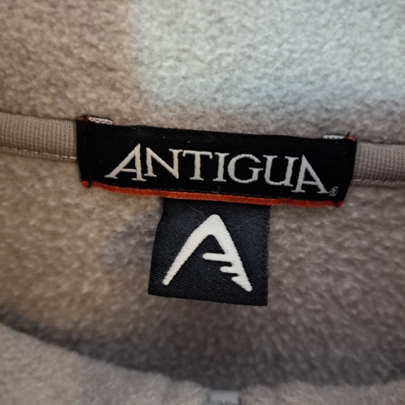 Antigua Grey Fleece Canadians Sweater with 1/4 Zip Size Large - Picture 4 of 7